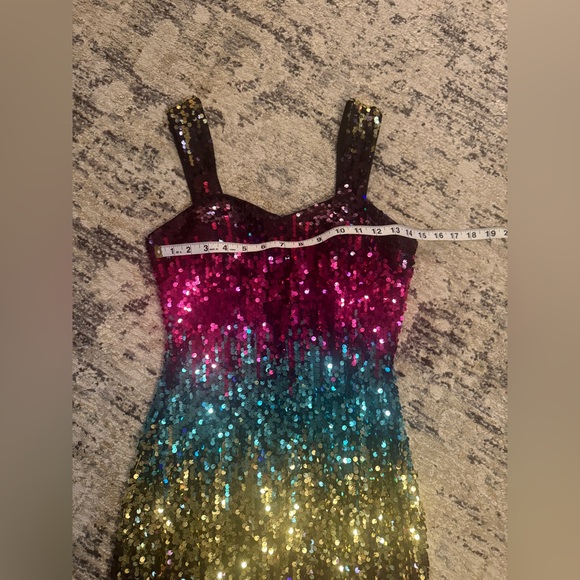 NWT Guess multicolored sequins mini holiday party dress size 4 bright colorful - Picture 6 of 10